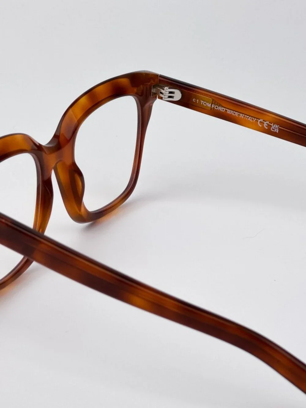 Tom Ford Women’s Eyeglasses Blonde Havana Square FT5880-B 053 Blue Light Block
